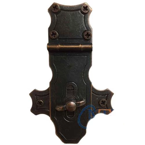 Dekoratif Anahtarlı Sandık Askısı - 40x65mm, Oksit, 100 Adet ürün görseli 1