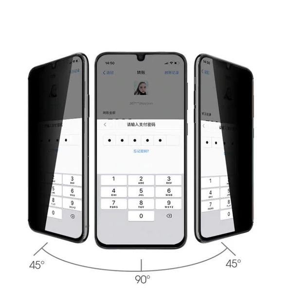 Galaxy A70  New 5D Privacy Temperli Ekran Koruyucu - Resim 5