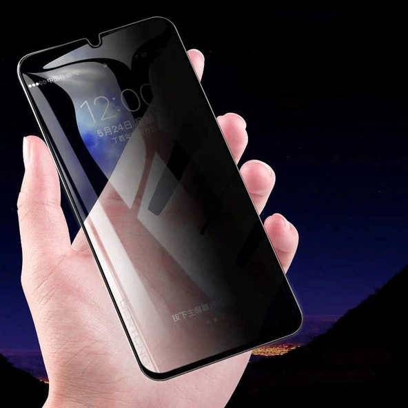 Galaxy A70  New 5D Privacy Temperli Ekran Koruyucu - Resim 4