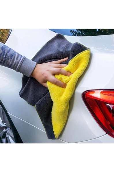 Oto Kurulama Bezi Araç Bez ve Sünger Mikrofiber Temizleme Yıkama Cam Araba Kurulama Havlusu ürün görseli 1