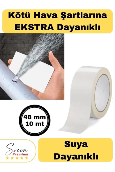 Çok Amaçlı Su Geçirmez Sızdırmaz Dayanıklı Izolasyon Beyaz Tamir Bandı 48 Mm 10 Mt 1 Adet ürün görseli 1