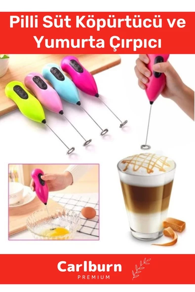 Premium Çelik Uçlu Pilli Kahve Sos Krema Mama Süt Köpürtücü Yumurta Çırpıcı Mini Mikser ürün görseli 1
