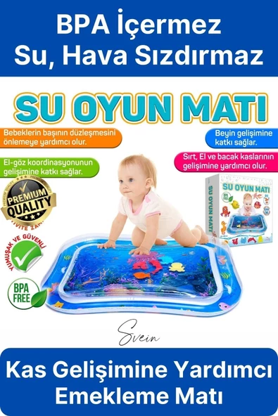 Dayanıklı Sızdırmaz Su Oyun Matı Bebek Aktivite Oyuncağı BPA İçermez Emekleme Zamanı Duyusal Gelişim ürün görseli 1