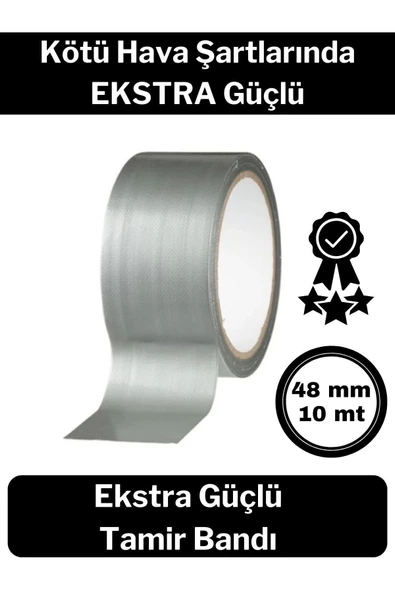 Çok Amaçlı Su Geçirmez Sızdırmaz Dayanıklı İzolasyon Gri Tamir Bandı 48 Mm 10 Mt 1 Adet ürün görseli 1