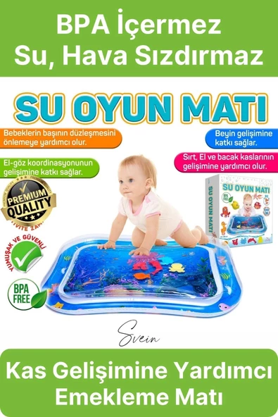 Dayanıklı Sızdırmaz Su Oyun Matı Bebek Aktivite Oyuncağı BPA İçermez Emekleme Zamanı Yatak Minder ürün görseli 1