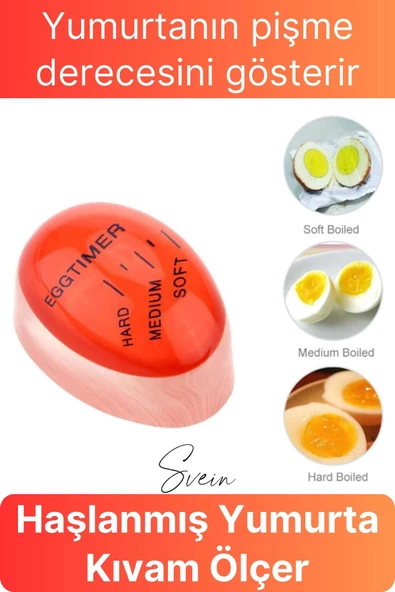 Dublör Yumurta Zamanlayıcı Göstergeli Egg Timer Pişirme Haşlama Süresi Kıvam Ayarlama Aparatı ürün görseli 1