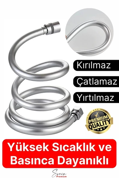 Yüksek Kalite 5 Katman Esnek Kırılmaz Çatlamaz Paslanmaz Sızdırmaz Banyo Duş Musluk Hortum 1,5 mt ürün görseli 1