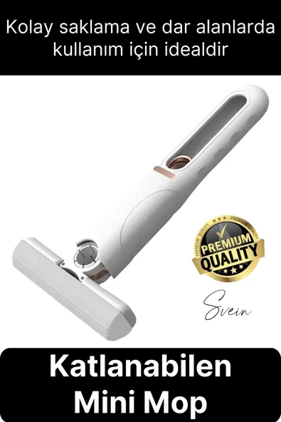 Premium Mini Kelebek Mop Portatif Temizlik Seti Pratik Cam Yüzey Silme Aparatı Taşınabilir Küçük ürün görseli 1
