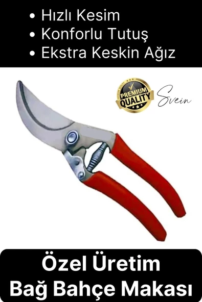 Özel Üretim Premium Bağ Ağaç Budama Makası Üzüm Bahçe Çiçek Gül Bitki Narenciye Eğri Dal Kesme Aleti ürün görseli 1