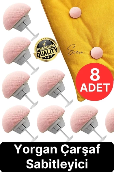 8 Adet Mantar Model Yorgan Çarşaf Tutucu Sabitleyici Kaydırmaz Nevresim Düzenleyici Klips Çengel ürün görseli 1