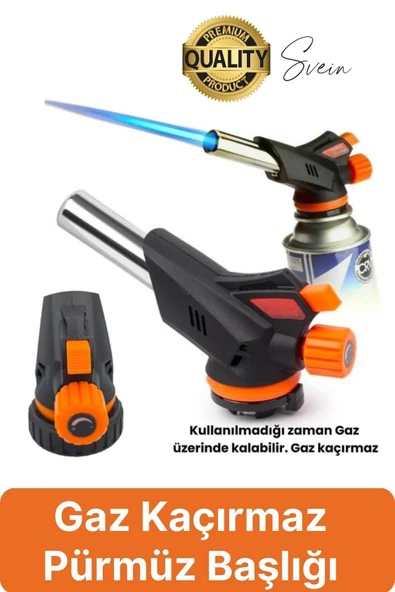 Portatif Ayarlı Pürmüz Başlığı Mutfak Bütan Pişirme Çakmak Alev Barbekü Ateş Piknik Aleti Paslanmaz ürün görseli 1