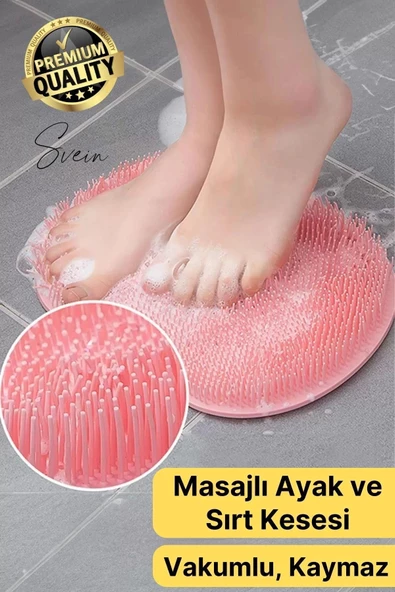 Vantuzlu Silikon Banyo Duş Fırçası Ayak Masaj Pedi Sırt Kesesi Vücut Yıkama Lifi Renkli Peeling ürün görseli 1