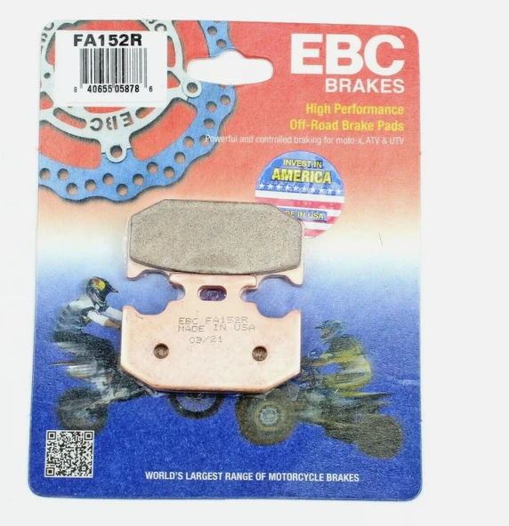 Ebc Fa152R 1990-1999 Suzuki DR350 Uyumlu Arka Fren Balatası Sinterli Balata ürün görseli 1