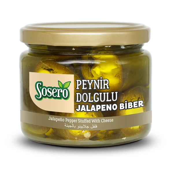 Sosero Peynir Dolgulu Jalapeno Biber 290 gr Cam Kavanoz ürün görseli 1