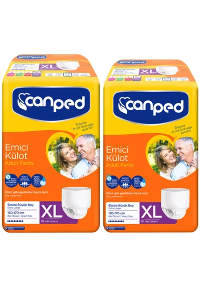 Canped Emici Külot Ekstra Büyük Boy XL 30'lu 2 Adet Hasta Bezi ürün görseli 1