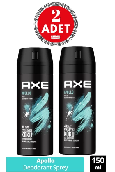 Axe Apollo 150 ml 2 Adet Erkek Deodorant ürün görseli 1