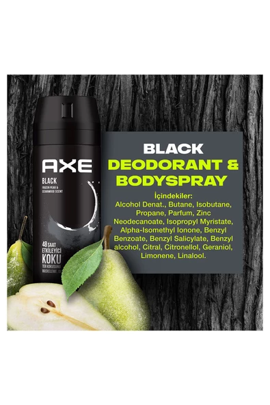 Axe Black 3 Adet 150 ml Erkek Deodorant - Resim 8