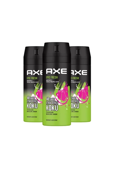 Axe Epic Fresh 150 ml 3 Adet Erkek Deodorant - Resim 2