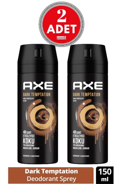 Axe Dark Temptation 2 Adet 150 ml Erkek Deodorant ürün görseli 1