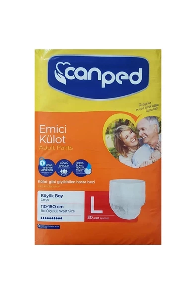 Canped Emici Külot Büyük Boy L 30'lu Hasta Bezi ürün görseli 1