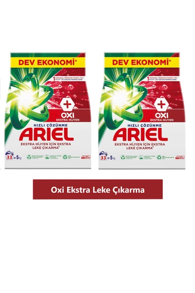 Ariel Oxi Ekstra Leke Çıkarma Ve Hijyen Beyazlara Özel 5KGx 2Adet ürün görseli 1