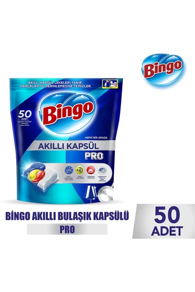 Bingo Akıllı Kapsül Pro Bulaşık Makinesi Tableti 50'li ürün görseli 1