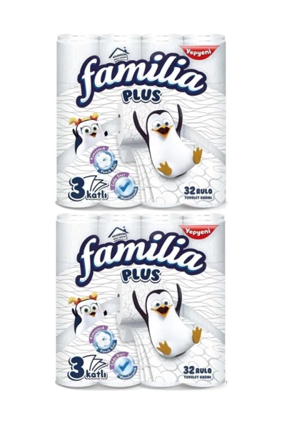 Familia Plus Tuvalet Kağıdı 3 Katlı 64 Lü Paket (2pkX32) ürün görseli 1