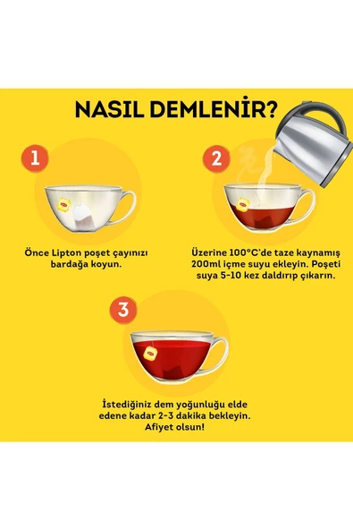Lipton Yellow Label Tea 1 kg 6'lı Çay - Resim 4