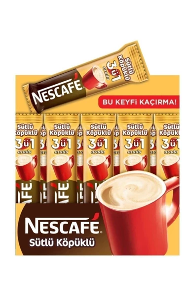 Nescafe 3ü1 Arada Sütlü Köpüklü 48'li ürün görseli 1