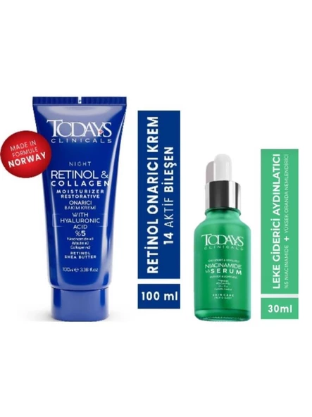 Todays Clinicals Onarıcı Krem 100ml+%5 Niacinamide + Aydınlatıcı Serum + Centella Asiatica + Zinc Pca ürün görseli 1