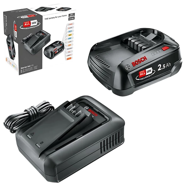 Bosch 18V Akü Seti (2.5Ah, Tek Akü + AL1844) ürün görseli 1
