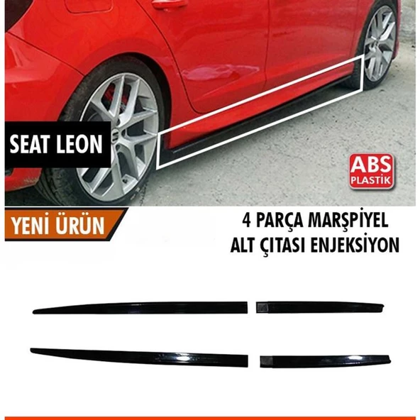 Seat Leon Mk3 Marşpiyel Çıtası Sağ Sol 4 Parça ABS 2012-2020 Arası ürün görseli 1