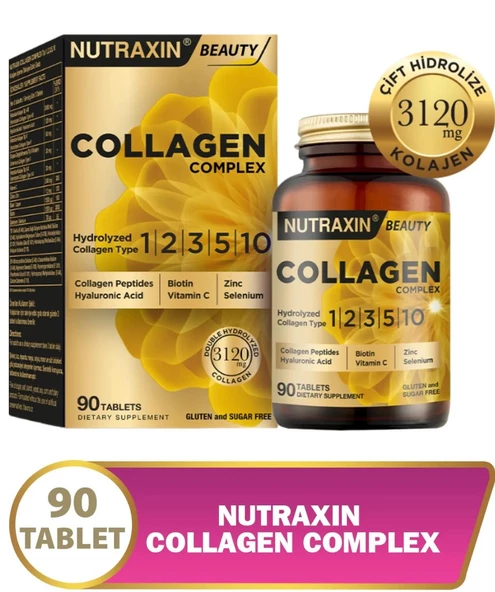 Nutraxin Collagen Complex Tip 1-2-3-5-10 3120 Mg 90 Tablet 8680512634706 ürün görseli 1