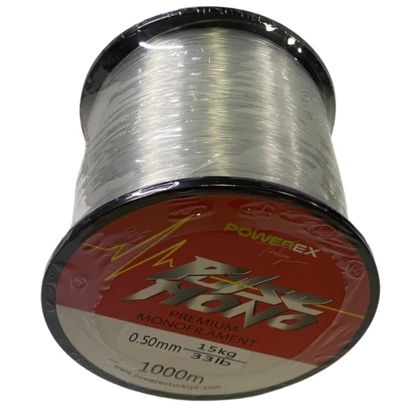 Powerex Pulse 1000 M. 0,50 Mm. 15 Kg. Çekerli Carbon Monofilament Misina ürün görseli 1