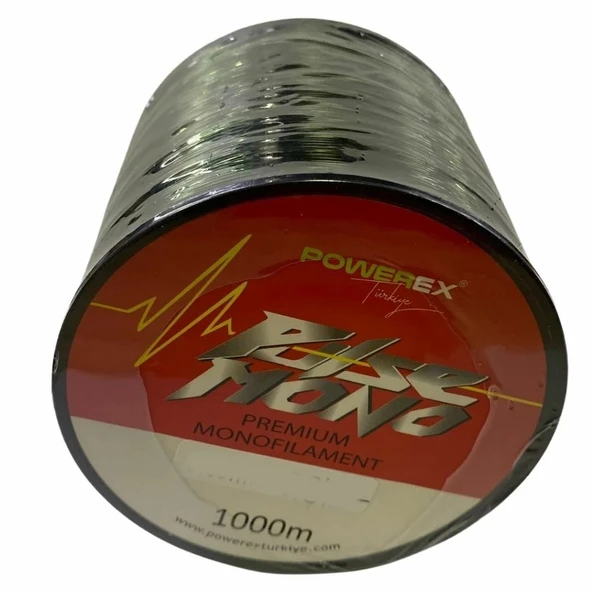 Powerex Pulse 1000 M. 0,37 Mm. 8,49 Kg. Çekerli Yeşil Carbon Monofilament Misina ürün görseli 1