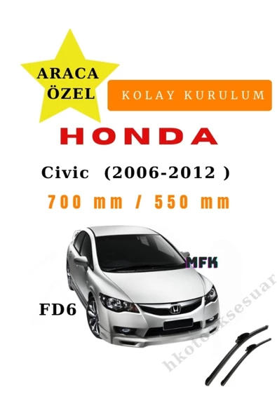 Mfk Honda Civic  (2006-2012 FD6) Araca Özel Sİlecek ürün görseli 1