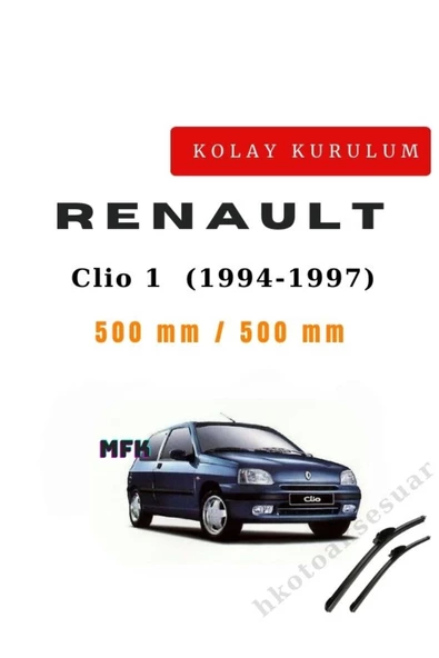 Mfk Renault Clio 1  (1994-1997) Araca Özel Silecek Ön İki ürün görseli 1