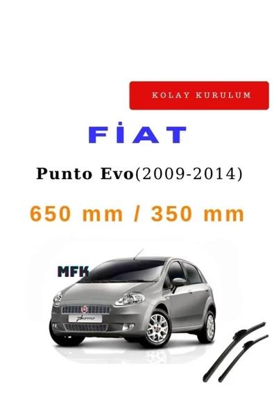 Mfk Fiat Punto Evo (2009-2014) Araca Özel Silecek Ön İki ürün görseli 1