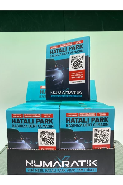 Numaratik Yeni Nesil Hatalı Park Cam Etiketi ( Numarnız Görünmez ) ürün görseli 1