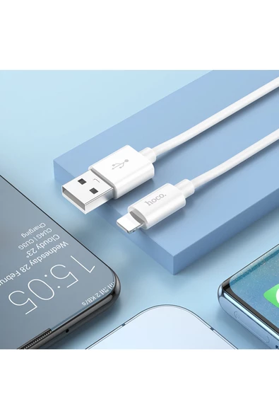 Hoco X87 Magic Silikon Hızlı Şarj Kablosu - Usb To Lightning Apple Iphone - Premium Product ürün görseli 1