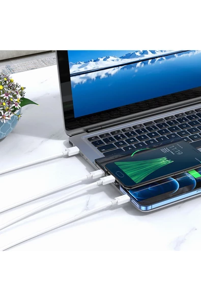 Hoco X74 3 in 1 Hızlı Şarj Kablosu - USB to Lightning  Micro-USB  Type-C - Premium Product ürün görseli 1