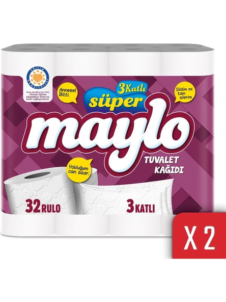 Maylo 3 Katlı 64'lü Tuvalet Kağıdı ürün görseli 1