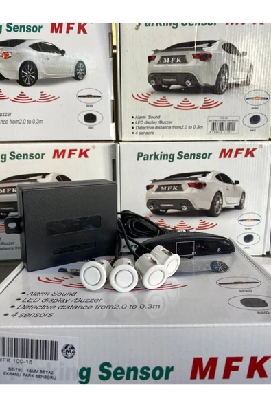 Mfk Universal Park Sensörü Dijital Görüntülü Ve Sesli Beyaz 18 Mm ürün görseli 1