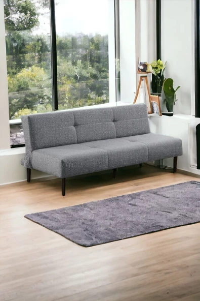nikshop Box Üç Kişilik Süngerli Kanepe - Gri ürün görseli 1