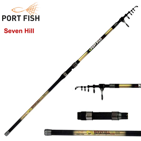 Portfish Seven Hill 420 cm 250g Atarlı Karbon Surf Olta Kamışı ürün görseli 1