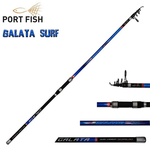 Portfish Galata 360 cm 250g Atarlı Karbon Teleskopik Olta Kamışı ürün görseli 1