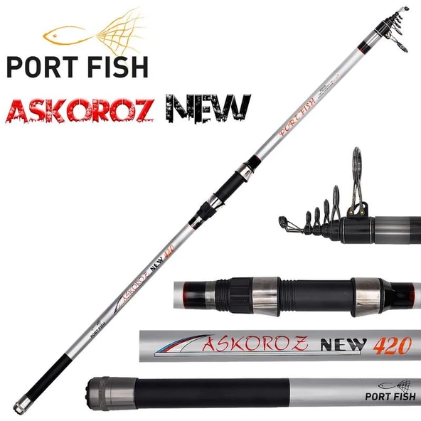 Portfish Askoroz New 390 cm 100-250g Atarlı Karbon Surf Olta Kamışı ürün görseli 1