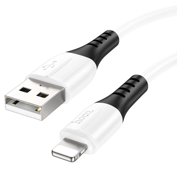 Hoco X82 iPhone Lightning to USB 2.4A Silikon Data ve Şarj Kablosu - Resim 2