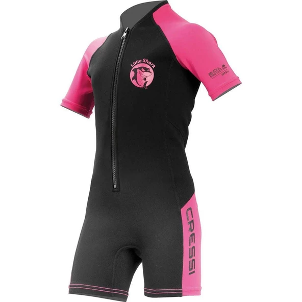 Cressi Little Shark Junior 2 mm Çocuk Shorty Dalış Elbisesi Pembe 13/14 YAŞ ürün görseli 1