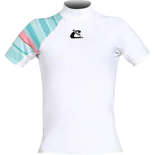 Cressi Shield Lady Beyaz-Açık Mavi Rash Guard Medium - Resim 5